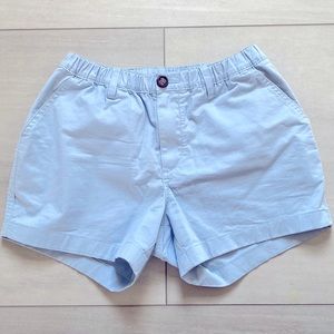 Small light blue Chubbies shorts. 4” inseam.